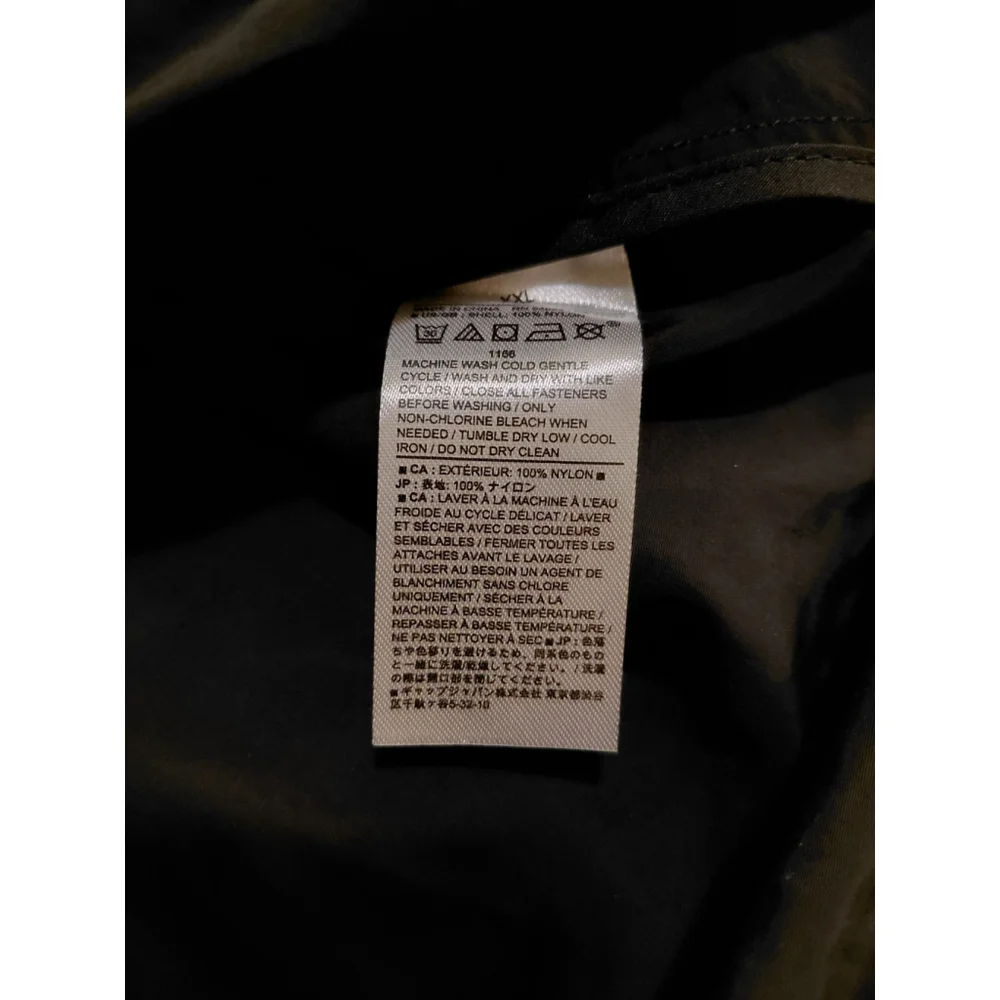 Banana Republic Jacket Full Zip Lightweight Snap Button Black Coat Size XXL NWT